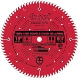 Freud LU96R010 10-Inch 80 Tooth TCG Thin Kerf Laminate Cutting Saw Blade with 5/8-Inch Arbor and PermaShield Coating