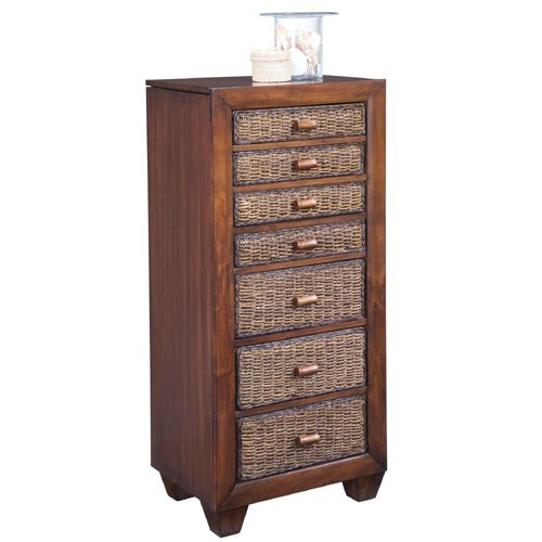 Home Styles Cabana Banana Lingerie Chest , Jewelry Armoire in Cocoa Finish