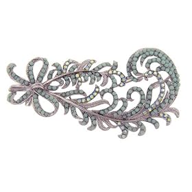 Feather Flower Pin Brooch by Chalcedony Brooches