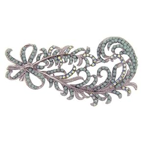 Vintage Feather Swarovski Crystal Brooch by 