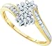 0.10CTW ROUND DIAMOND LADIES CLUSTER RING