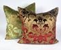 Venetian 24-inch Velvet Embossed Pillow - Red
