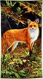 Fox - Hautman Brothers - Beach Towel - 100% Cotton - 34" X 64"