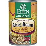 Eden Organic Rice and Beans Green Lentils Lundberg Brown Rice 15 Ounce Cans Pack of 12 by Eden Organic