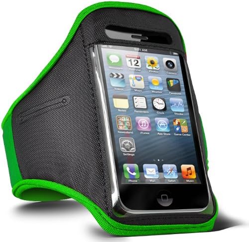 Fone-Case Blackberry Bold Touch 9900 Adjustable Sports Fitness Jogging Arm Band Case (Green)