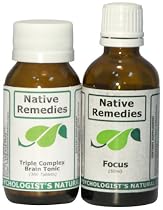 Native Remedies Brain Tonic and Focus ADHD ComboPack