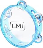 LMI Transparent Tambourine with Head Blue 15CM