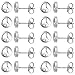 10 PAIR PACK Small Stainless Steel Peace Sign Stud Earrings 3/8 inch