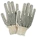 Knit Gloves, L, Natural/Blk, PVC, PR