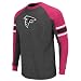 NFL Atlanta Falcons Victory Pride II Adult Long Sleeved Crew Neck Tee, Charcoal Heather/Bright Card/Black/White, Medium