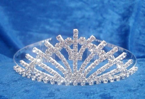 Crystal Wedding & Party Tiara With Big Stones- AMTL-1125