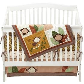 Carter's Monkey Bars 4 Piece Crib Set, Chocolate