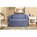 Blue Jeans T-Cushion Loveseat Slipcover - Denim