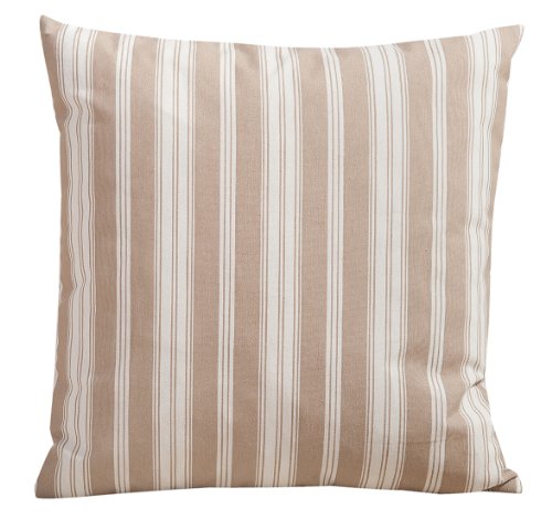 Max Winzer 65275444 Merle Zierkissen 40 x 40 cm Baumwollgewebe mit beigen Streifen