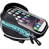 MOREZONE Cycling Bike Front Frame Bag Double Pouch For Cellphone Below 5.5 inch Handlebar Bag