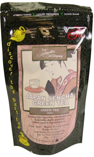 Japan Sencha Green Tea ~ Discovery Loose Tea Pack 100 gr 3.5 oz with Disposable reusable... by Metropolitan Tea