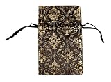 48 pcs Organza Gold Damask Drawstring Pouches Gift Bags 4 x 5 inch