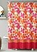 Victoria Classics Orange and Pink Printed Fabric Shower Curtain : Butterfly and Flowers, 72