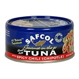 SAFCOL Gourmet on the Go Chunk Light Tuna with Spicy Chili (Chipotle), 6-Ounce Cans (Pack of 12) Image