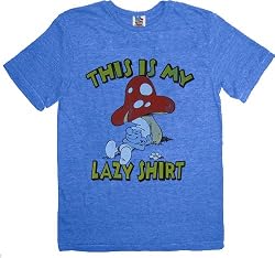 Junk Food Smurfs Lazy Blue T-shirt Tee