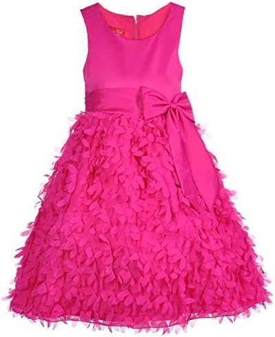 Princess Faith Big Girls' "Floral Enchantment" Dress - magenta, 8
