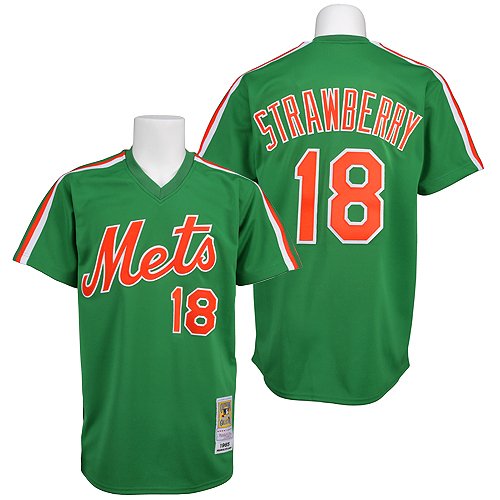 New York Mets Authentic 1985 Darryl Strawberry St. Patrick's Day Jersey By Mitchell & Ness Size 56