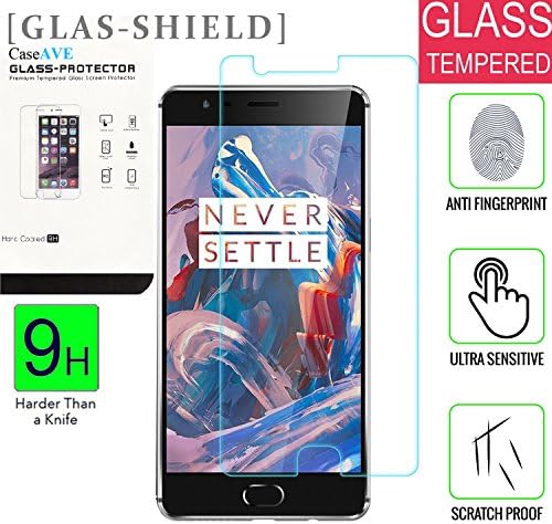 [ OnePlus 3T ] Temper Glass [9H] HD Clear Clarity and Touchscreen .03mm Tempered Glass Protector [GLAS SHIELD] OnePlus 3T