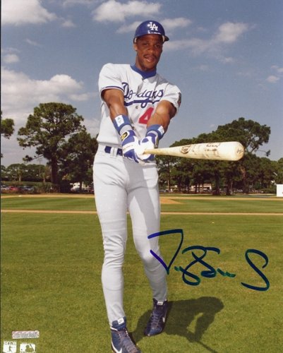 Darryl Strawberry Autographed Los Angeles Dodgers 8x10 Photo