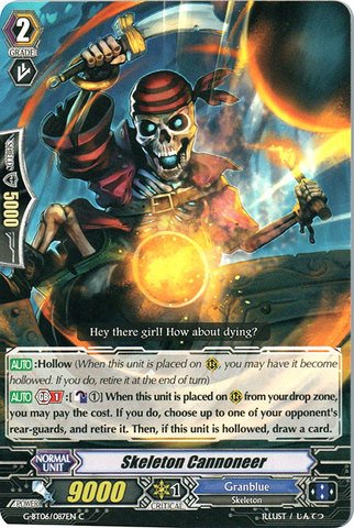 Cardfight!! Vanguard TCG - Skeleton Cannoneer (G-BT06/087EN) - G Booster Set 6: Transcension of Blade and Blossom