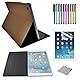 PicknBuy® lightweight Smart Cover Case for iPad Air (5th Gen 2013) with Full Sleep Wake compatibility + 2x Screen Protector + 10x Stylus Pen w/ various Colours + Free Cleaning Cloth - Golden Brown