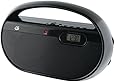 GPX, Inc. R602B Portable AM/FM Radio with Digital Clock and Line Input (Black)