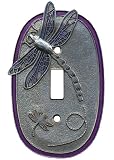 Dragonfly Single Purple Switch plate