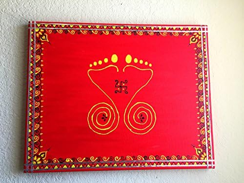 Mandana | Handpainted canvas | Lakshmi Charan | Mixed Media