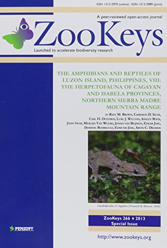 The Amphibians and Reptiles of Luzon Island, Philippines, VIII: The Herpetofauna of Cheayan & Isabella Provinces, Northern Sierra Madre Mountain Range (Zookeys)