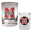 Nebraska Cornhuskers NCAA Rocks Glass And Shot Glass Set by Great American Products