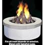 Peterson Outdoor Campfyre 34 Inch Natural Gas Manual Safety Pilot Fire Pit Package With Plain Concrete Ring And Campfyre Logs