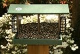 Large Double Hopper Bird Feeder - 2 Seed Bins and 2 Suet Cages, Hunter Driftwood