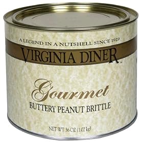 Virginia Diner Gourmet Buttery Peanut Brittle, 36-Ounce Tin