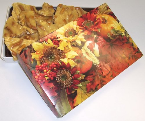 Scott's Cakes 1 lb Peanut and Pretzel Brittle in a Fall Leaf Box by Scott's Cakes