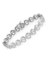 PassionGems High End Diamond tennis bracelet 14k Gold