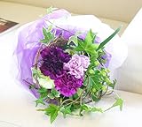 花由 世界初ブルーカーネーションムーンダストのクランツブーケとガラスの花瓶のセット【マケプレお急ぎ便】