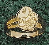 Georgia Bulldogs Georgia Bulldog Face Ladies' Ring Size 6 - 14KT Gold Jewelry