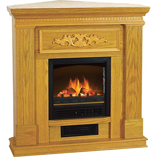 Quality Craft Electric Fireplace 4500 BTU Oak Finish Model QCM650
