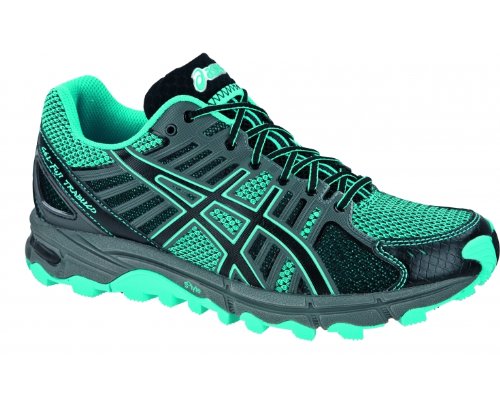 ASICS Damen Gel-Fuji Trabuco Trail Laufschuhe, Schwarz/TÃ¼rkis, 38