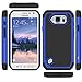 S6 Active Case, LK [Drop Protection] Shock-Absorption Hybrid Dual Layer Armor Defender Protective Case Cover for Samsung Galaxy S6 Active (Blue)