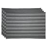 Park B.Smith Eco Bowery 4-Piece Quilted Recycled Cotton Placemat Set, Charcoal