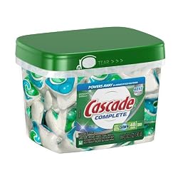 Cascade Complete All-in-1 ActionPacs Dishwasher Detergent, Fresh Scent, 30.5 Oz, 48-Count Container