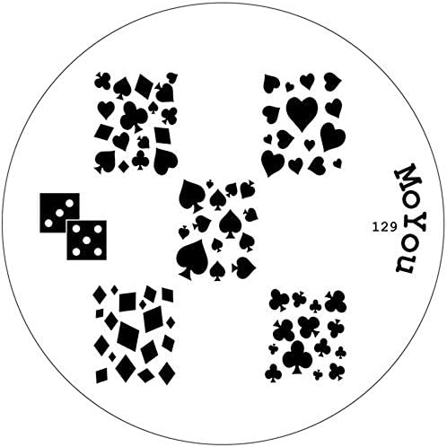 MoYou Nail Art Image Plate A80 including 7 Nailart designs on metal stencil, easy to apply, amazing results, accessories for women
