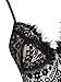 Persun Women Black Sheer Eyelash Lace Spaghetti Strap Crop Cami Top, Black03, Small
