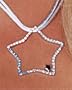 Sterling Silver and Crystal Star Pendant on Satin Cord, 17" by Paris Hilton